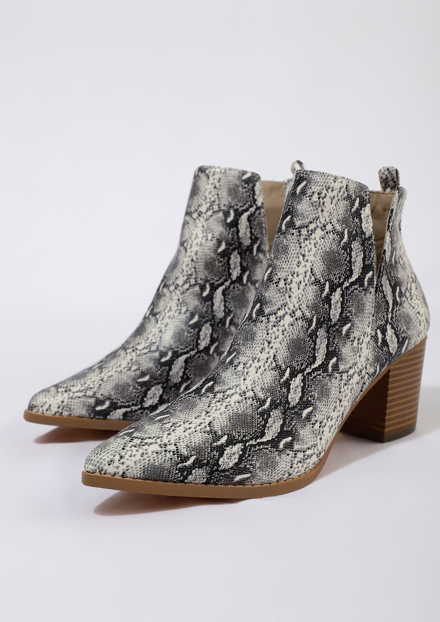 SOFT LEATHER HIGH-HEEL ANKLE BOOTS - Grey | ZARA India