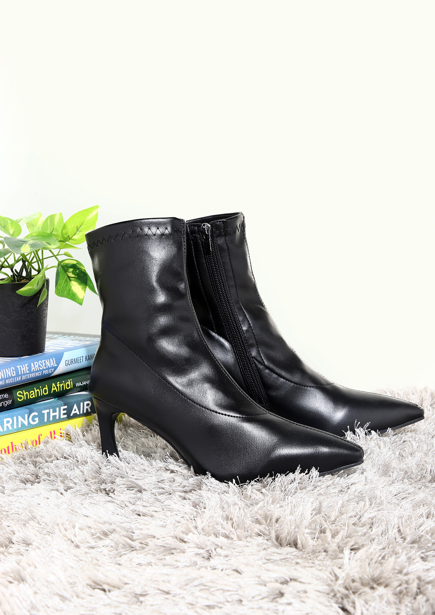 Black SMILE zipper Giaro 16cm high heeled Destroyer ankle boots - Giaro  High Heels | Official store - All Vegan High Heels