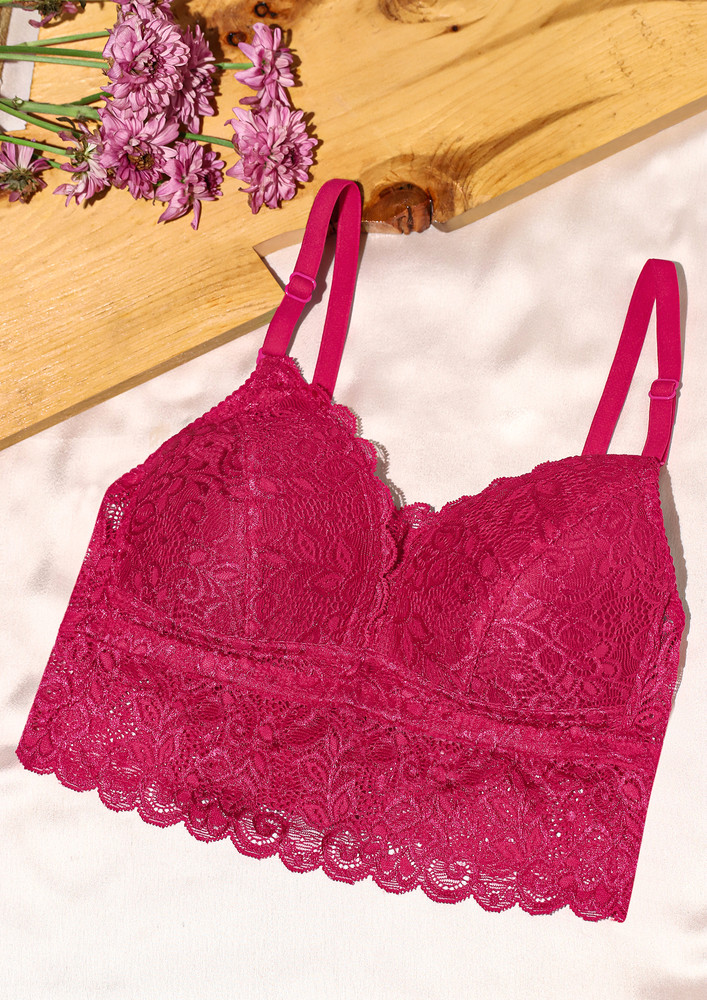 PINK LACY NON-PADDED BRALETTE