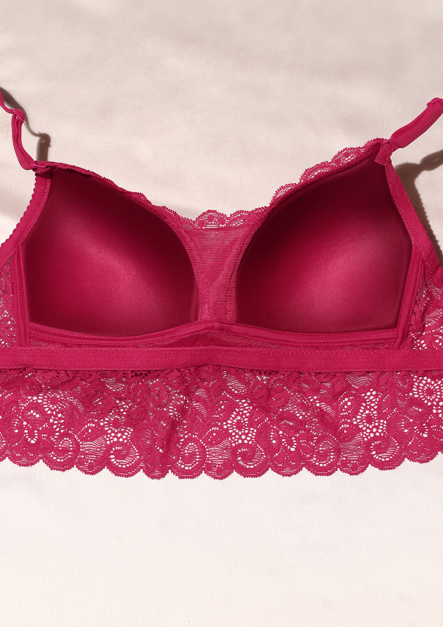 Buy PINK LACY NON-PADDED BRALETTE for Women Online in India