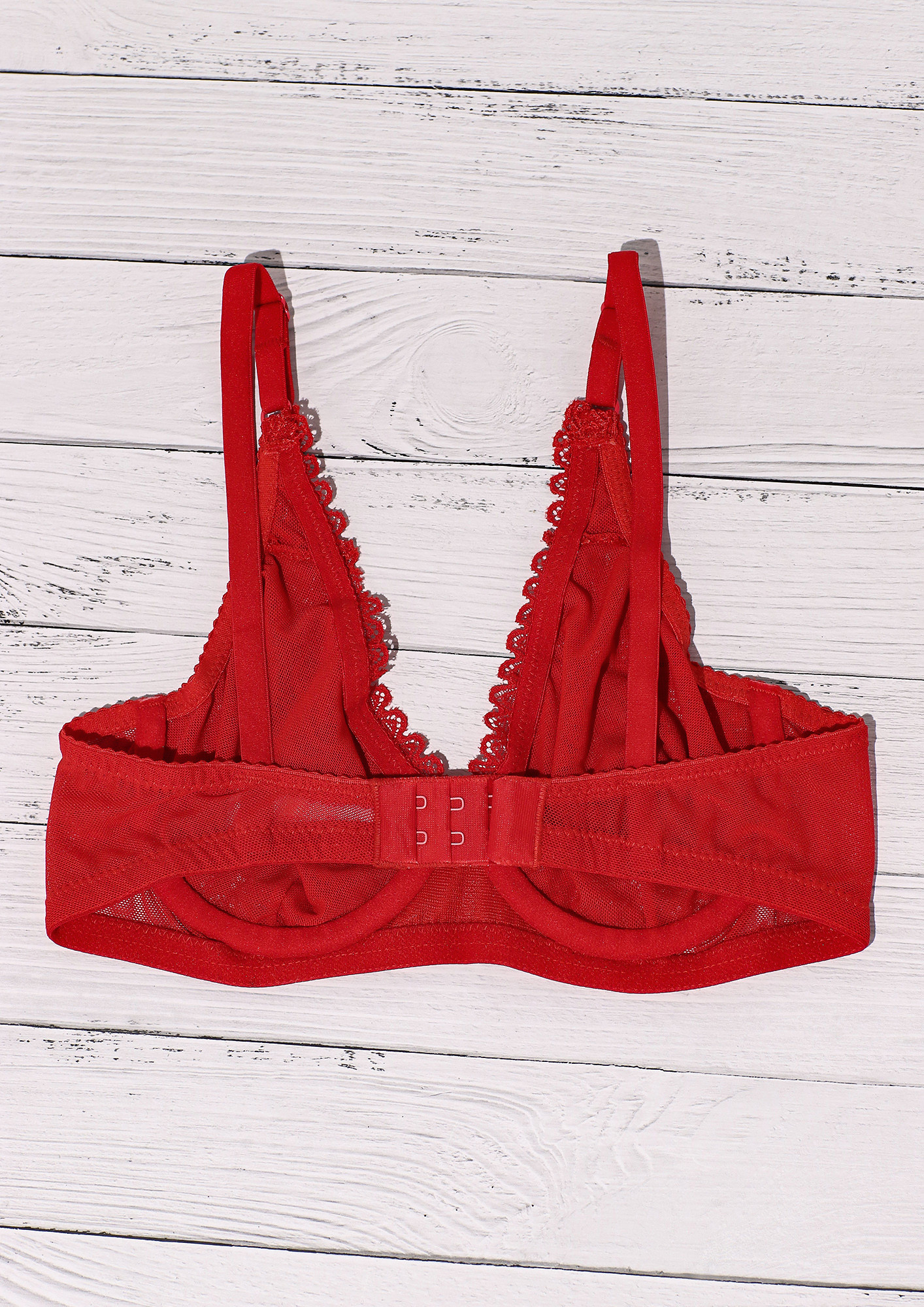 Rayna Bralette (V-neck Summer Carnival Bra Top in Red and Gold