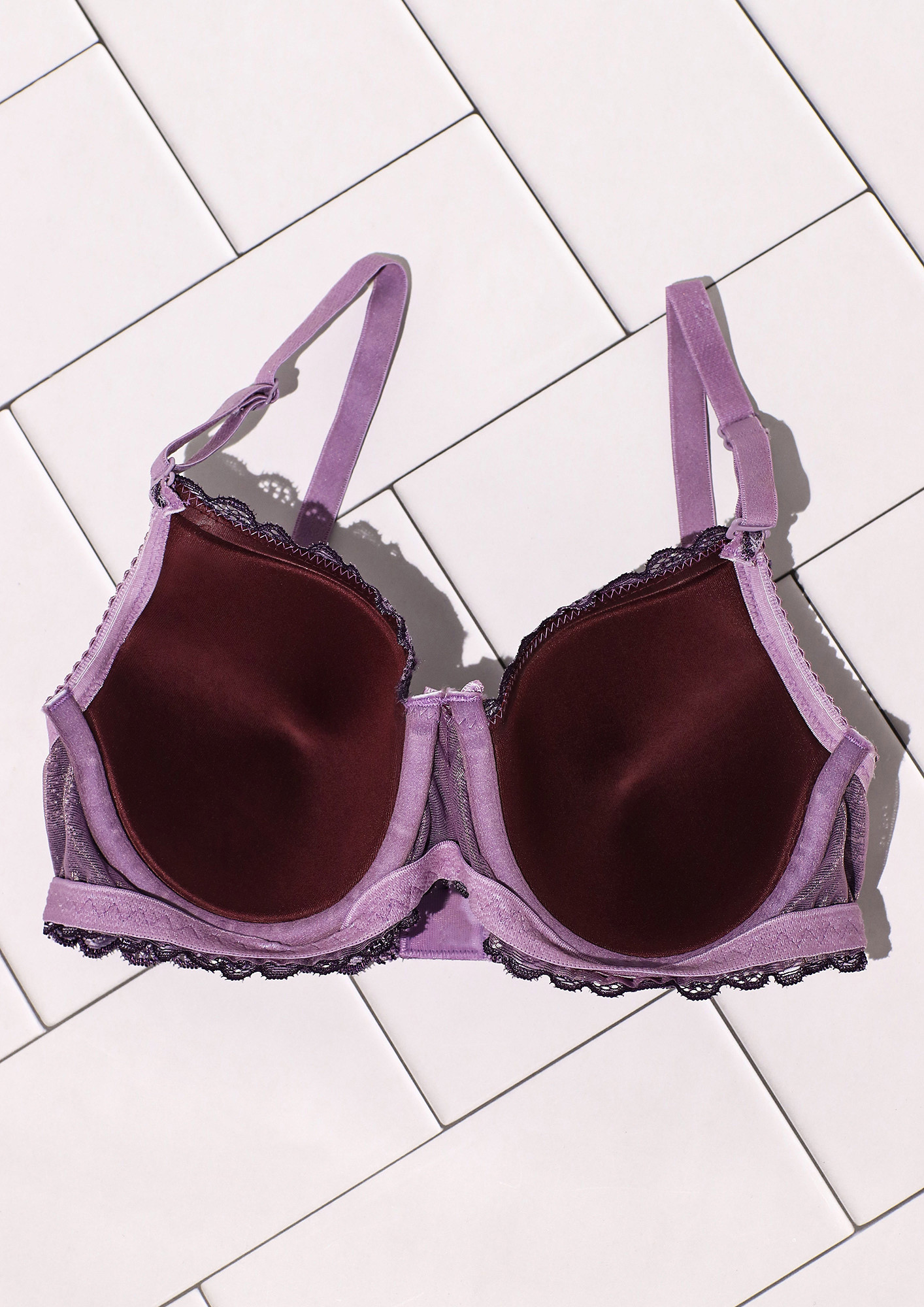 Buy PADDED PURPLE LACY UNDERWIRED BRA for Women Online in India