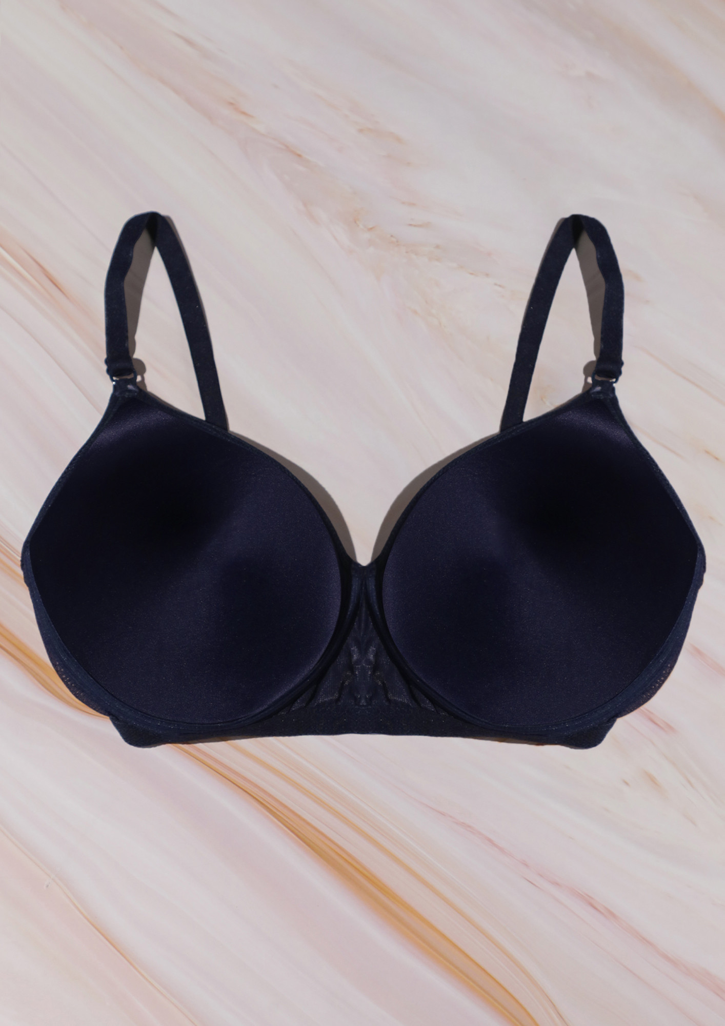 Buy DEEP-BLUE PADDED SOFT LACY BRA for Women Online in India