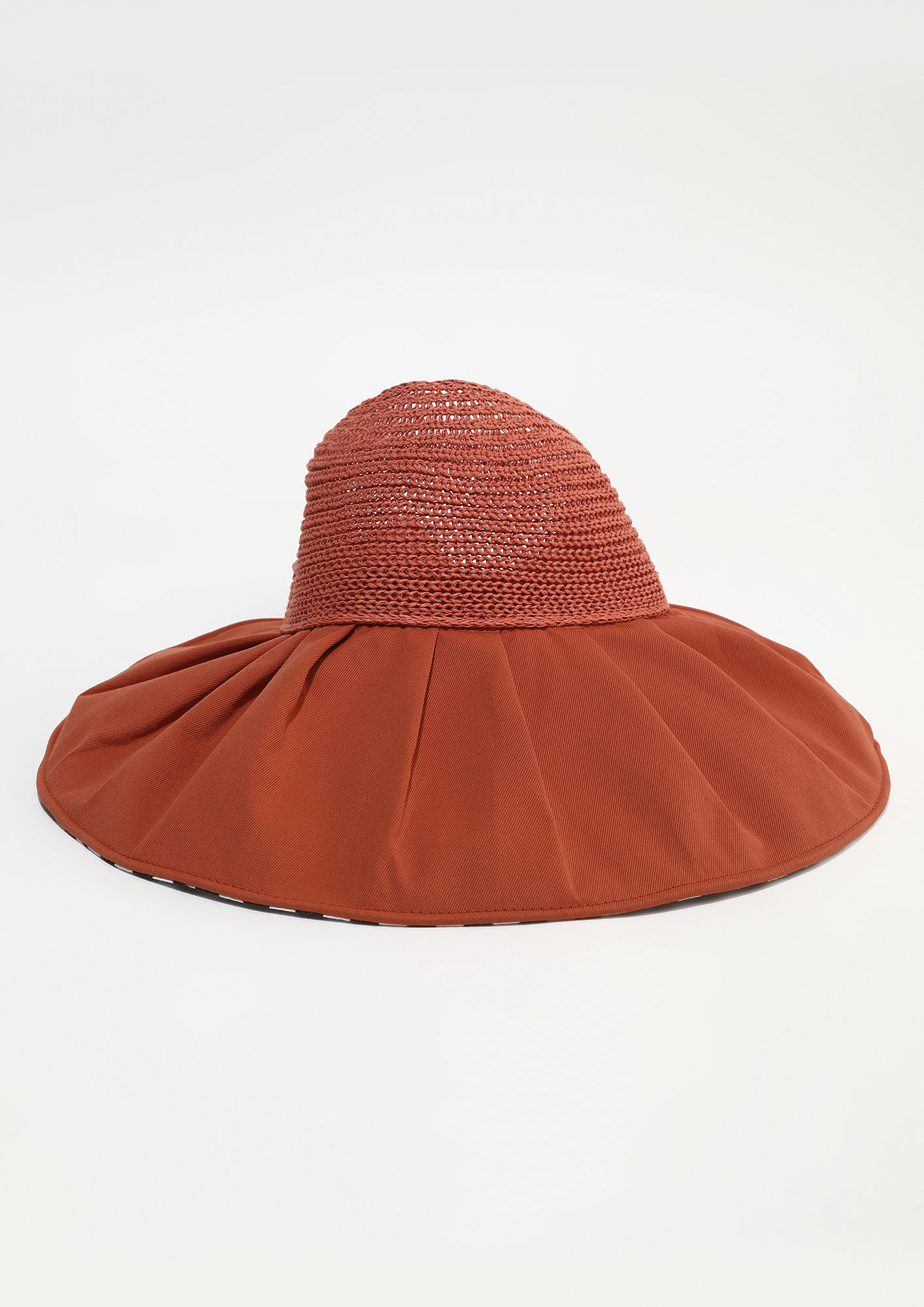 Buy WIDE BRIM RED SUNVISOR HAT for Women Online in India