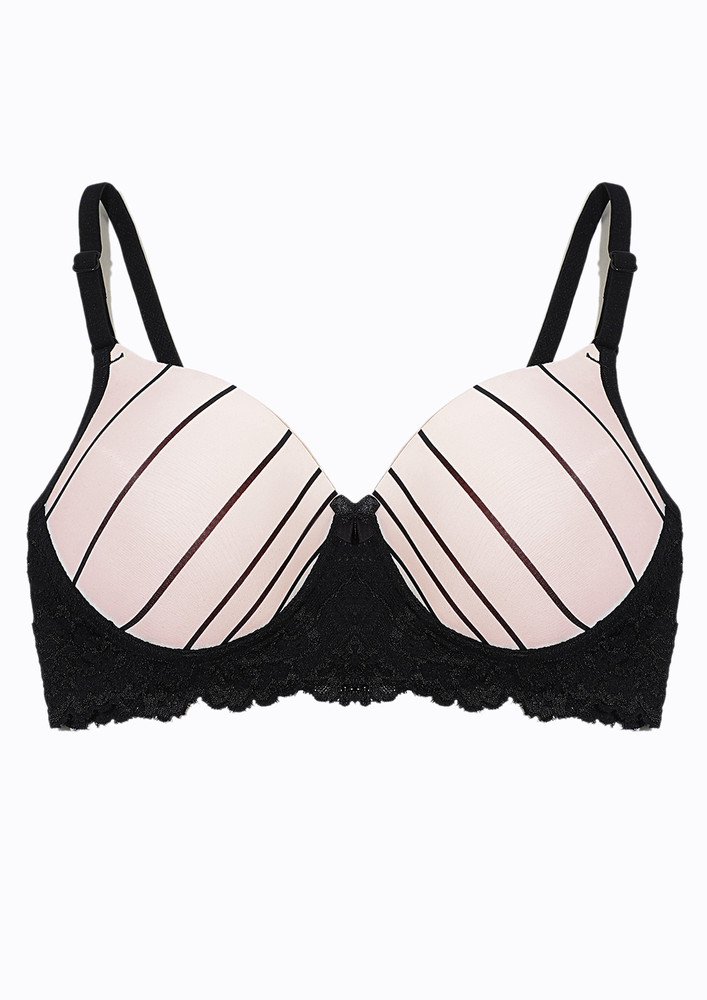 LACE DETAIL NON-WIRED T-SHIRT BRA