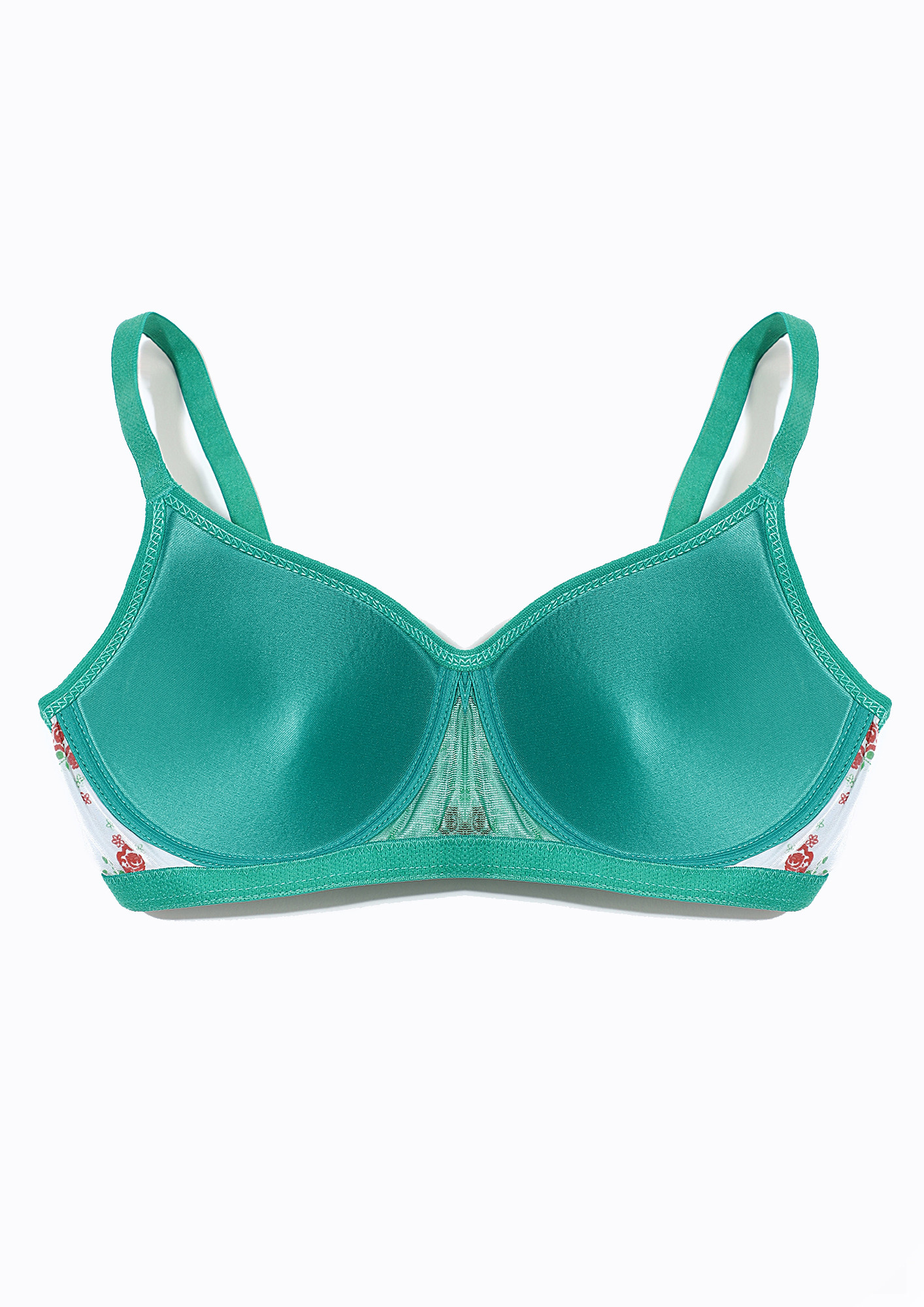 Buy GREEN PRINTED NON-WIRED T-SHIRT BRA for Women Online in India