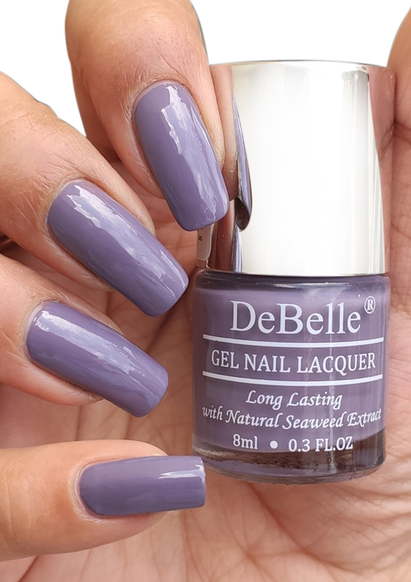 DeBelle Gel Nail Lacquer Viola Dew Dark Lilac Nail Polish