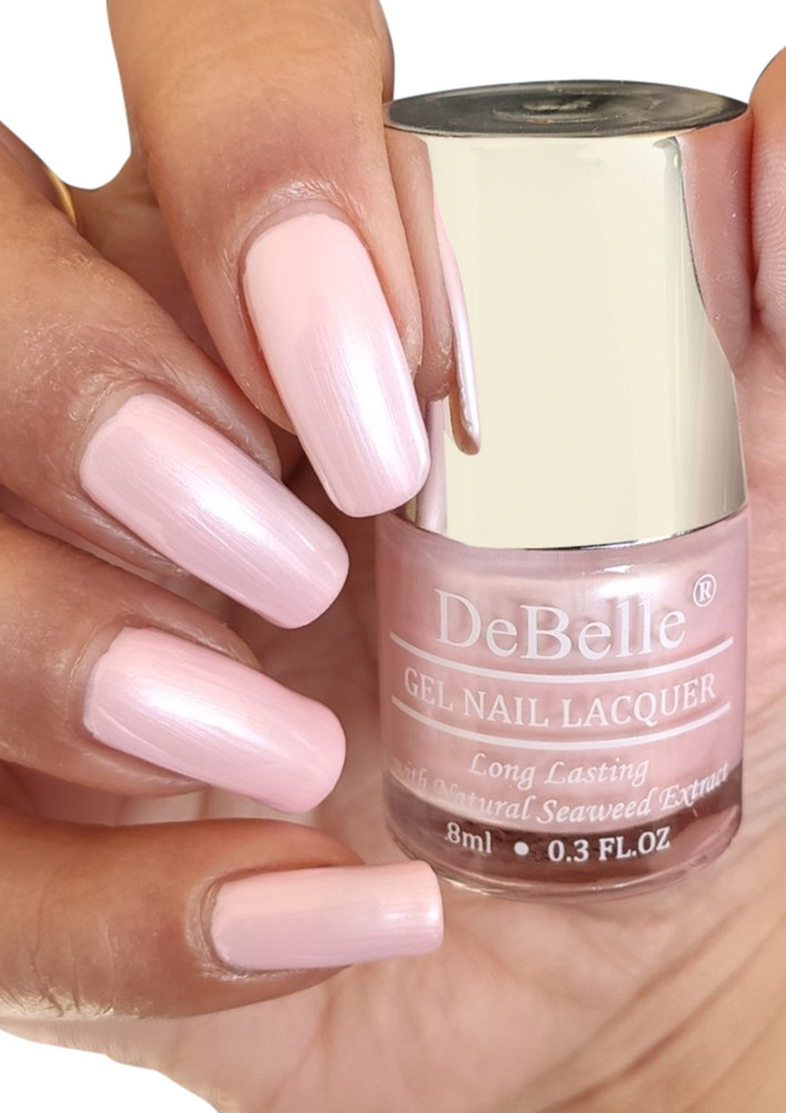Debelle Gel Nail Lacquer Marshmallow Crush Pearl Baby Pink Nail Polish