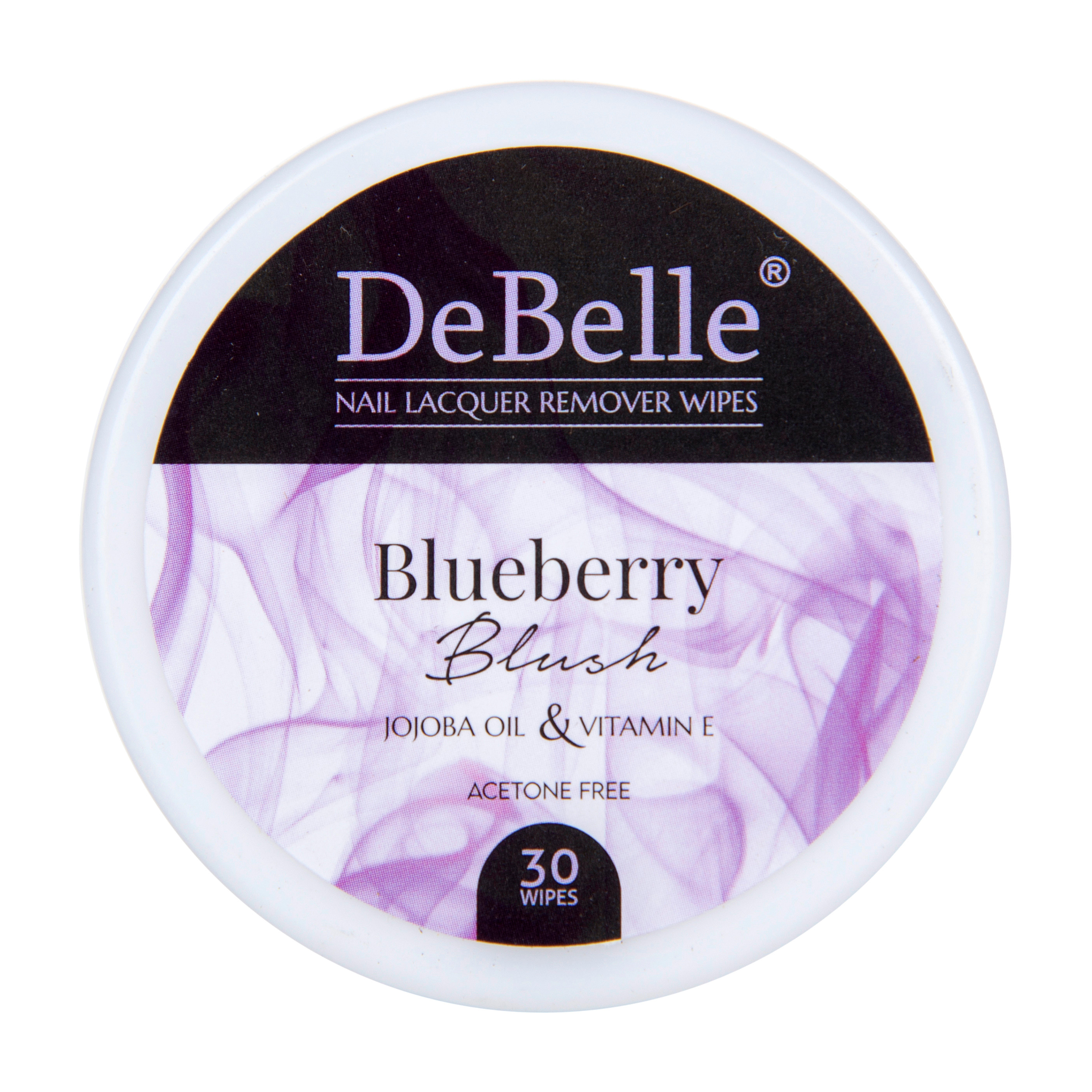 DeBelle Nail Lacquer Remover Wipes Blueberry Blush