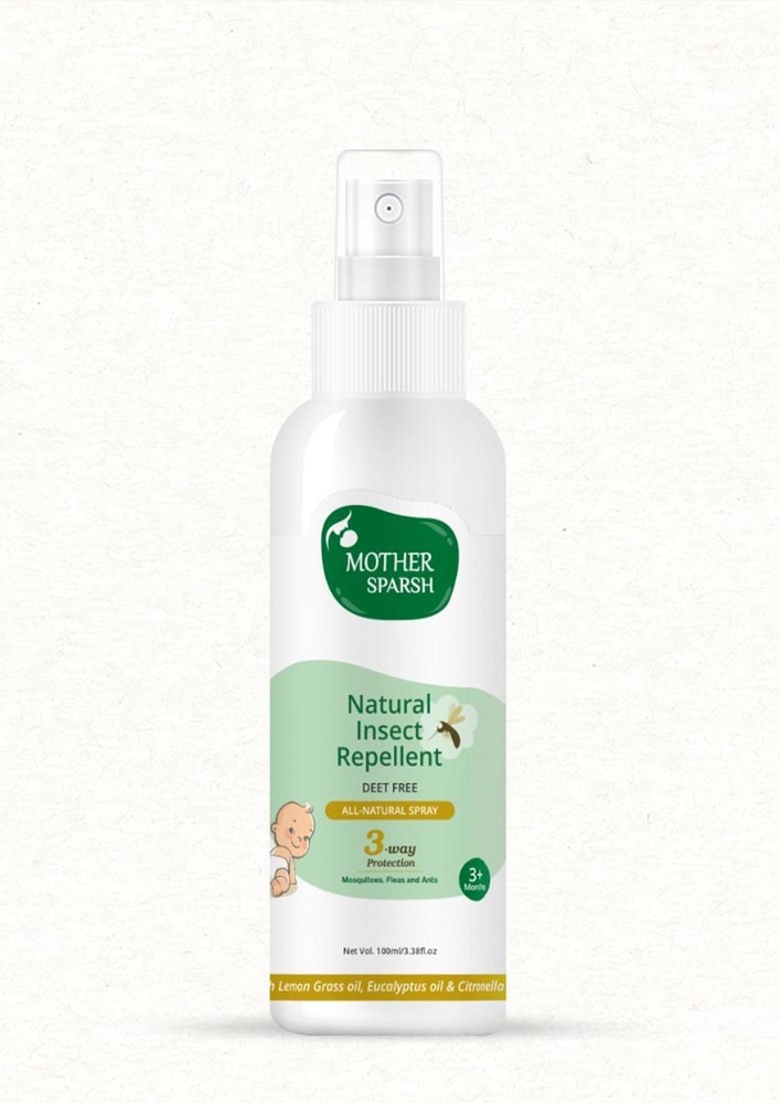 Mother Sparsh Natural Insect Repellent For Babies, Herbal Armor, 100% Protection From Mosquitoes, Fleas And Ants (100ml)