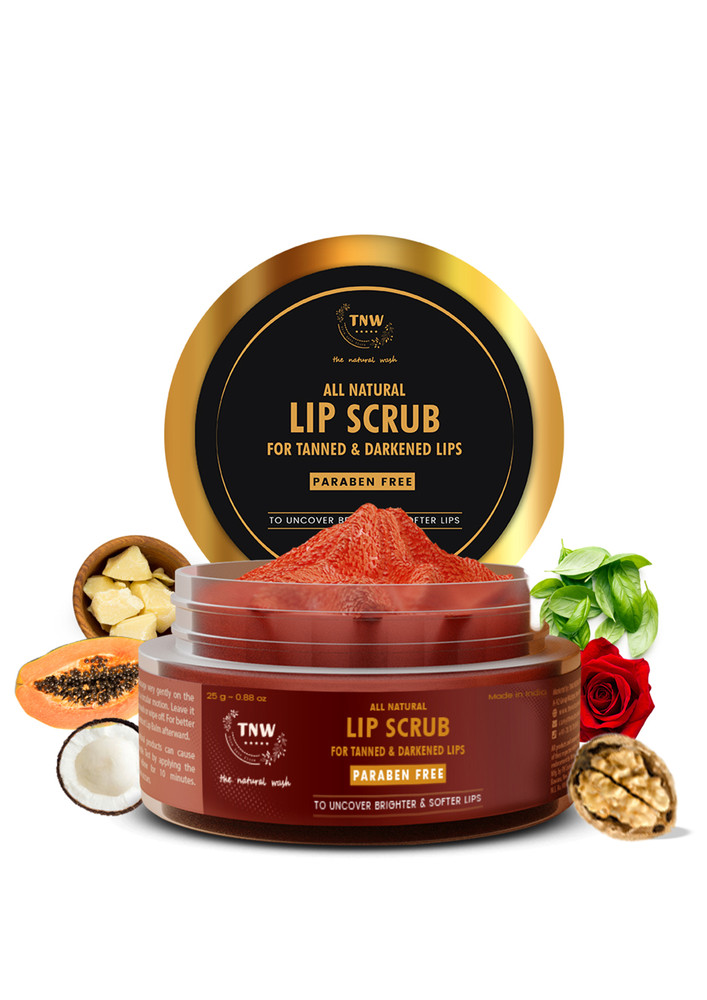 TNW-The Natural Wash Lip Scrub with Walnut Shell & Apricot | Removes Pigmentation & Dead Skin Cells | Suitable for All Skin Types