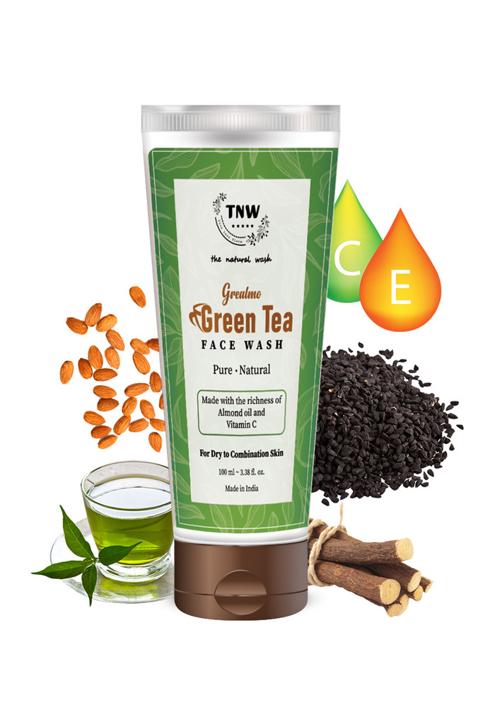 TNW-The Natural Wash Green Tea Face Wash for Reducing Tanning & Pigmentation | Gently Cleanses the Skin | Suitable for Dry Skin