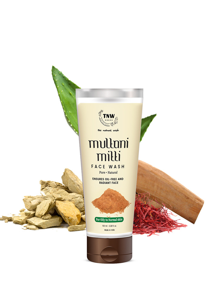 TNW-The Natural Wash Multani Mitti Face Wash for Oily Skin | Removes Pigmentation, Controls Acne & Excess Oil | Paraben-Free