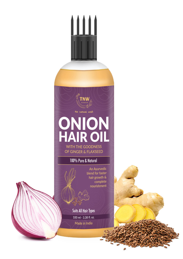 TNW-The Natural Wash Onion Hair Oil for Strong & Healthy Hair | Suitable for All Hair Types | Onion Oil Prevents Premature Greying & Hair Fall