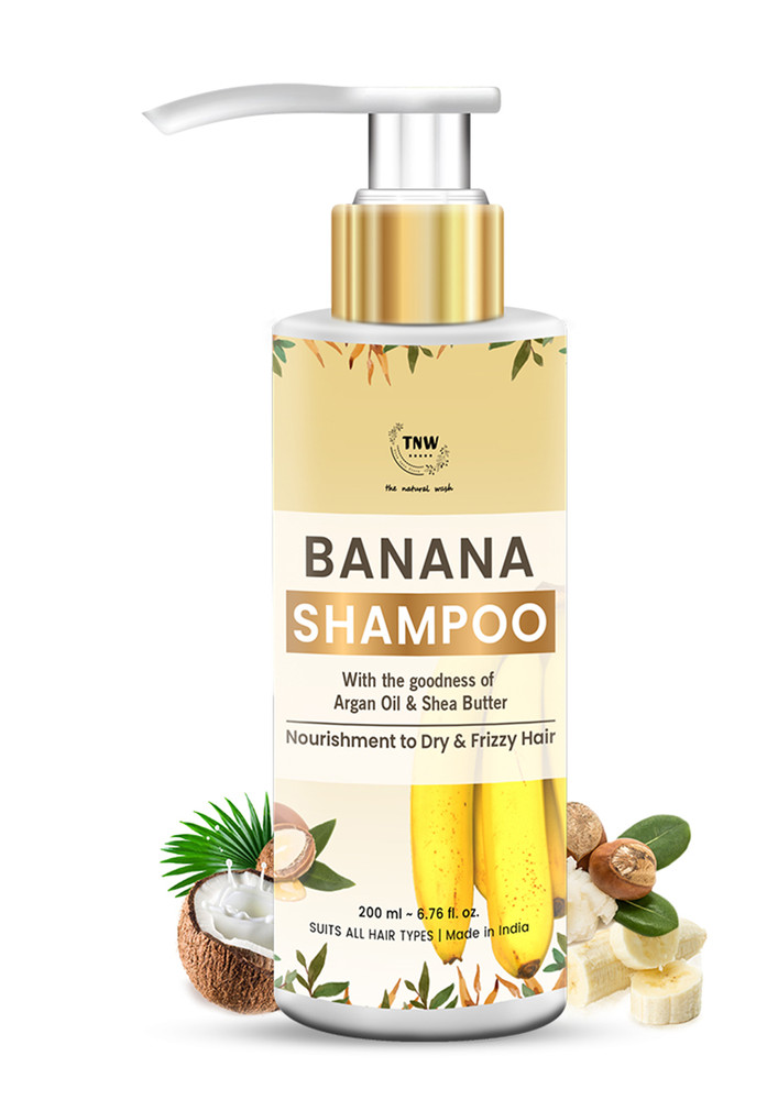 TNW-The Natural Wash Banana Shampoo for Frizz | Anti-Frizz Shampoo for All Hair Types | Banana Shampoo for Manageable Hair