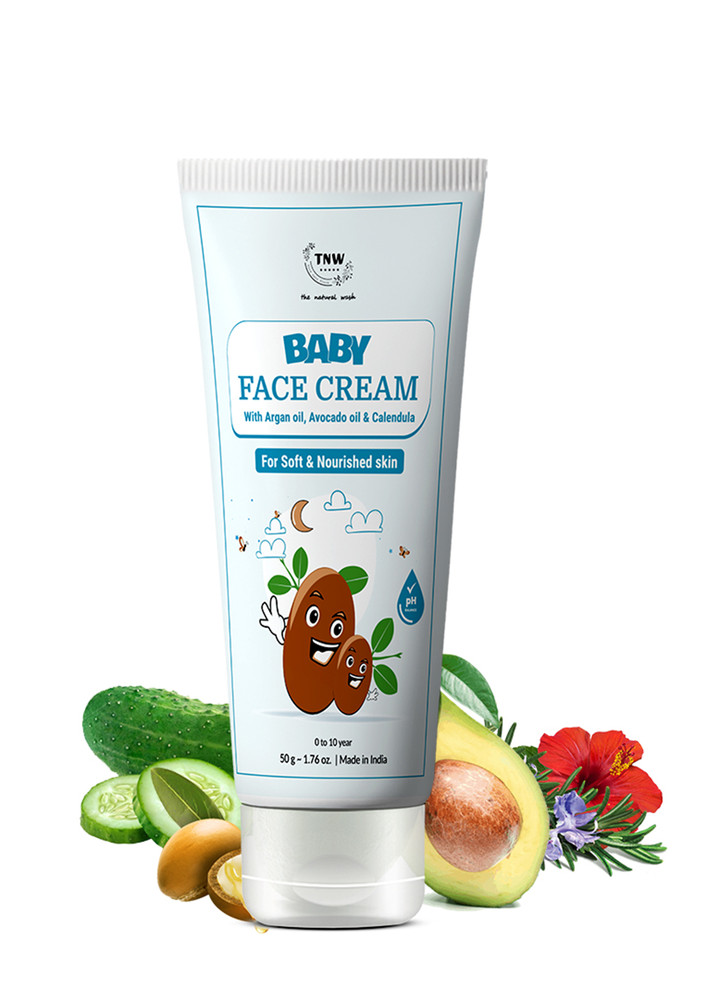 TNW-The Natural Wash Moisturizing Baby Face Cream for Soft Skin | Baby Face Cream with Natural Ingredients | Suitable for 0-10 years
