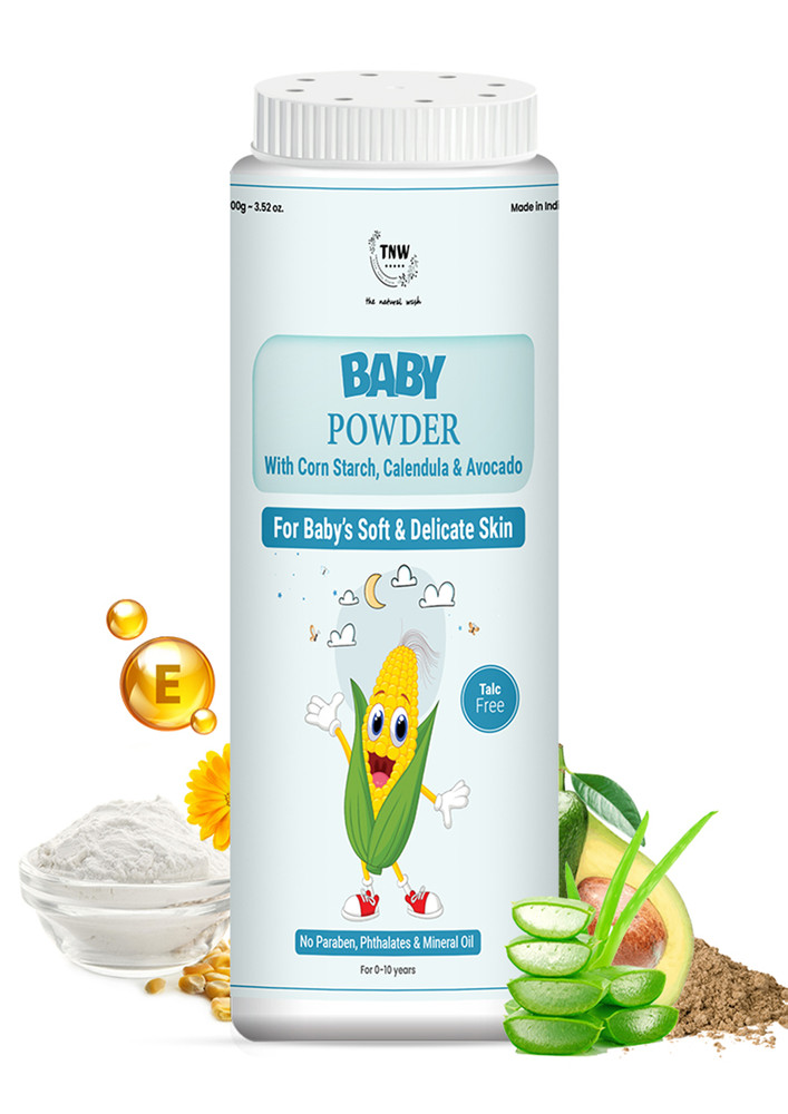TNW-The Natural Wash Baby Powder for Moist-Free Skin | Talc-Free Baby Powder with Natural Ingredients | Prevents Diaper Rashes & Irritation