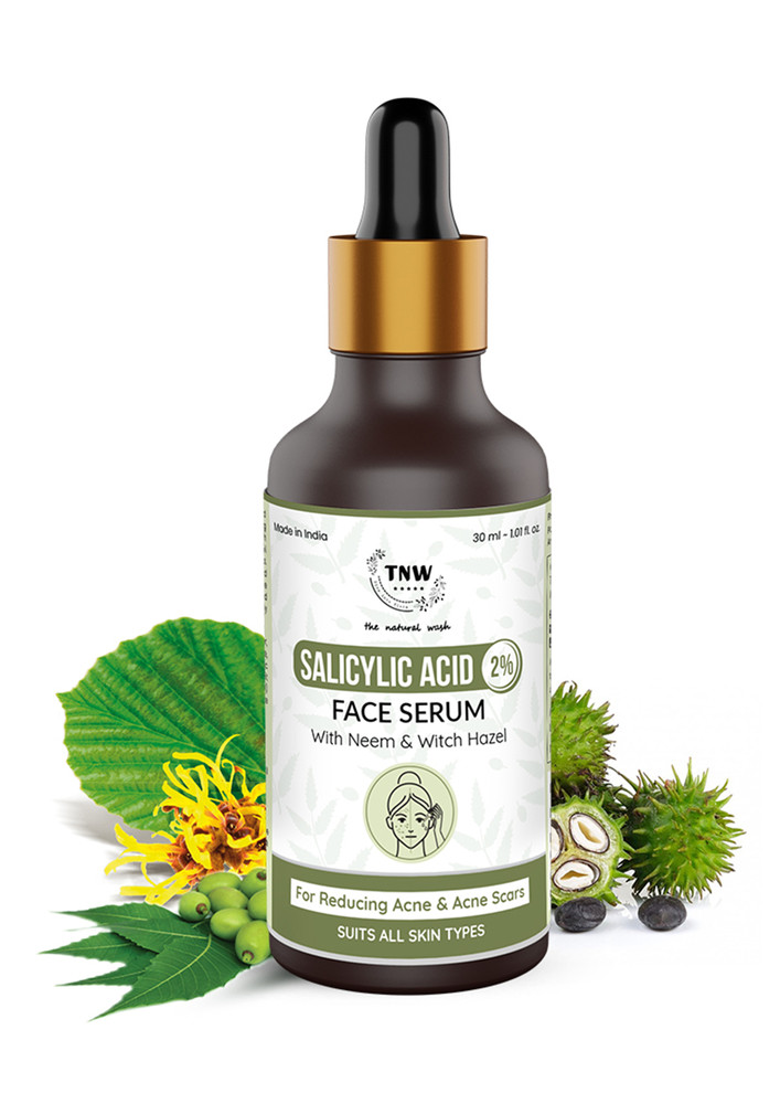 Tnw-the Natural Wash Salicylic Acid Serum For Reducing Acne & Acne Scars | Serum For Clear Skin | Chemical-free Face Serum With Neem