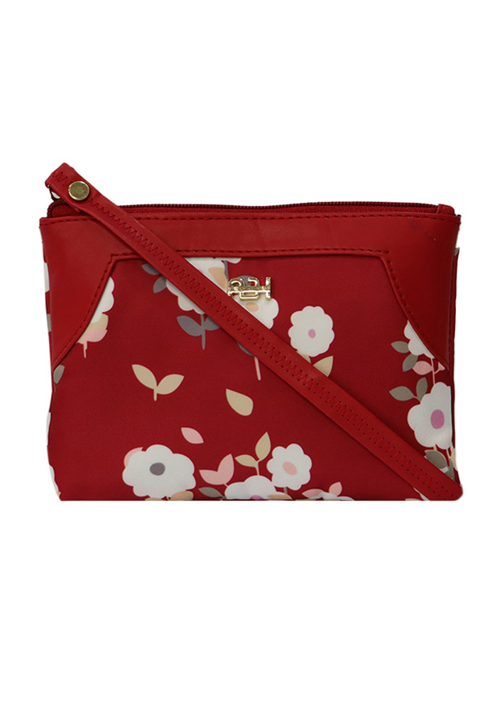 Red Pu Leather Stylish Sling Bag