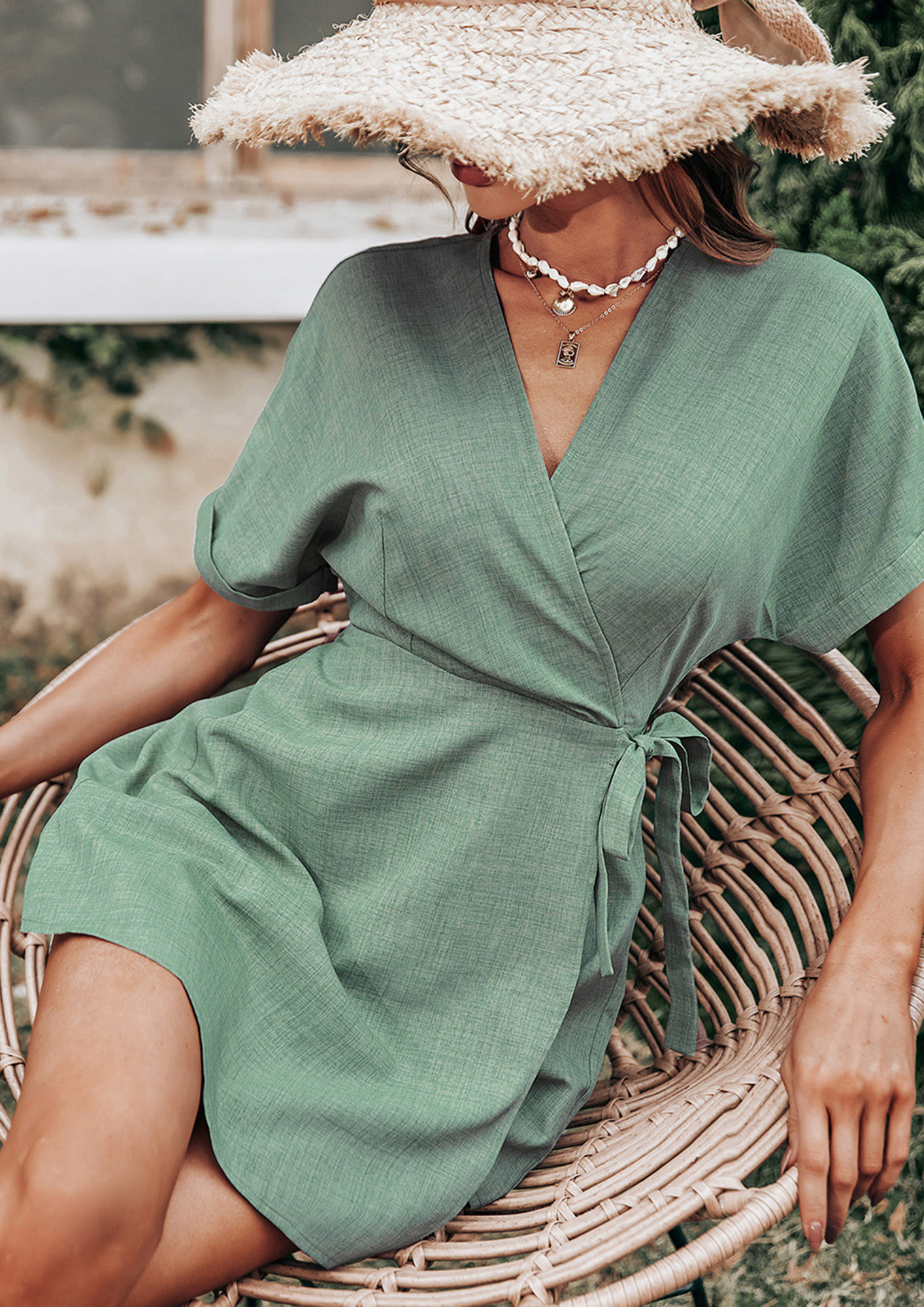 CHIC AND BEAUTIFUL GREEN PLAYSUIT