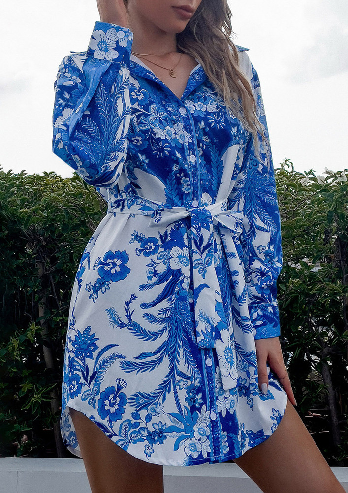 Print Perfection Blue Dress