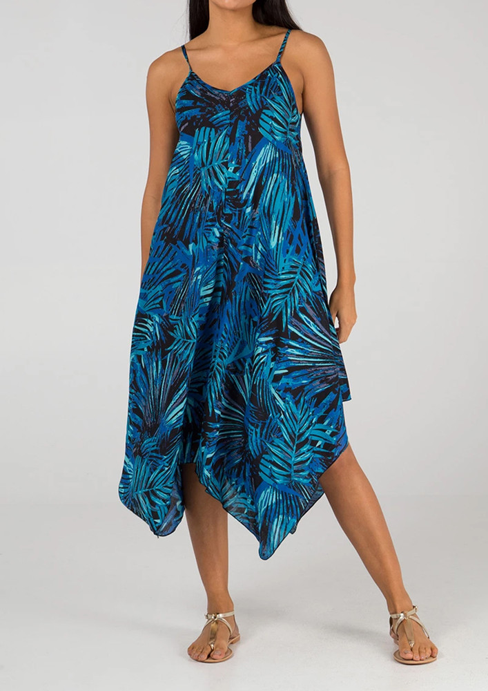 Zachi Tropical Swing Asymmetrical Dress