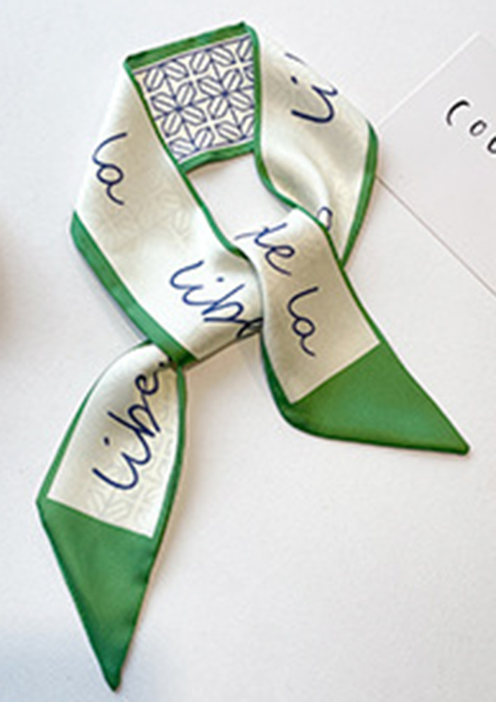 LOVE LETTERS GREEN SCARF