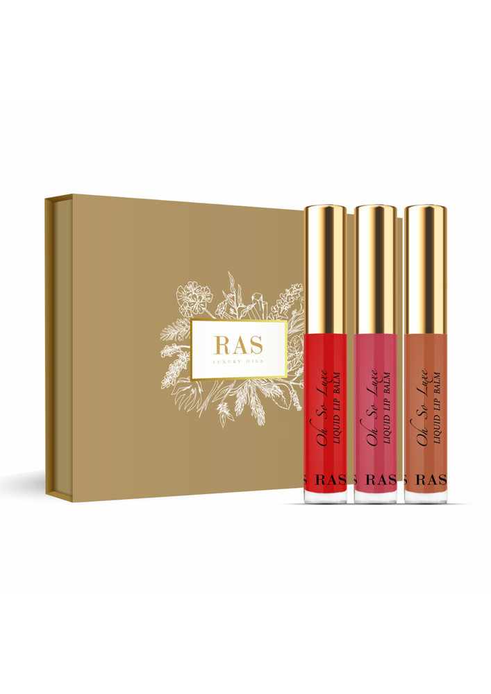 RAS Luxury Oils Oh-So-Luxe Tinted Liquid Lip Balm Trio Set (Originals)