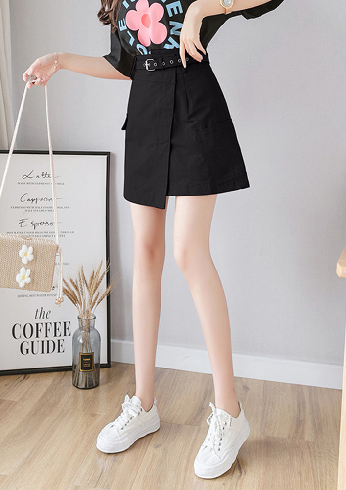 A Real Stunner Black Denim Skirt