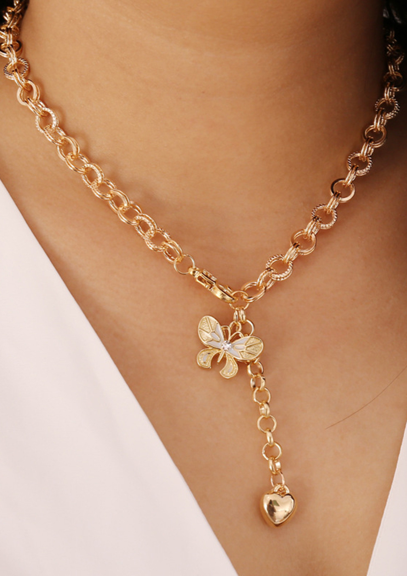 Black Swan Chunky Chain Necklace – Steorra Jewels