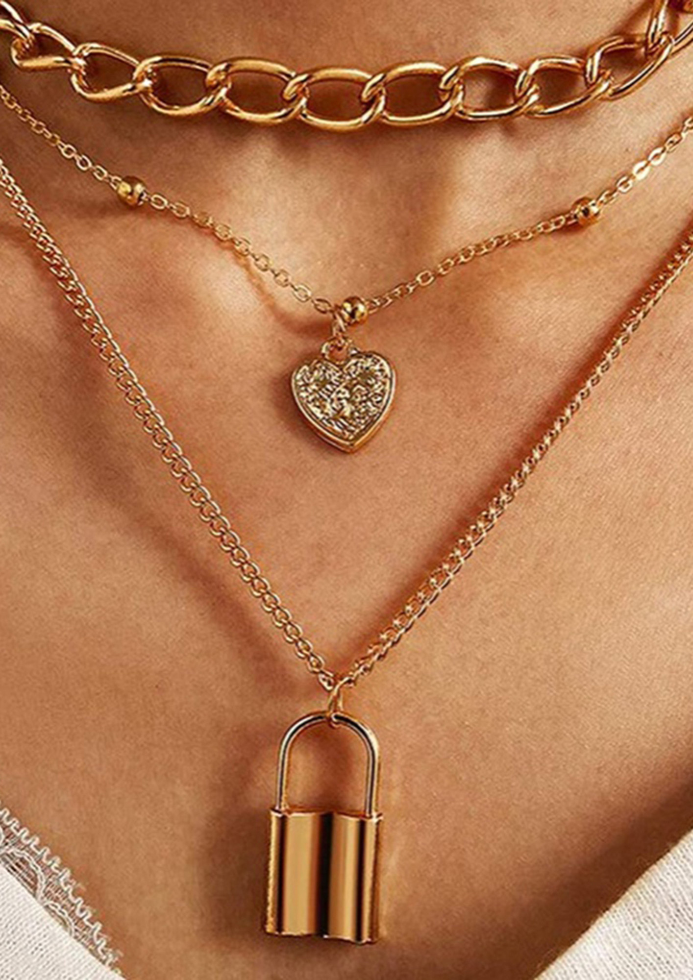 Buy Vembley Gorgeous Gold Plated Y Shaped Chunky Chain Butterfly Drop Heart Pendant  Necklace For Women and Girls for Women Online in India