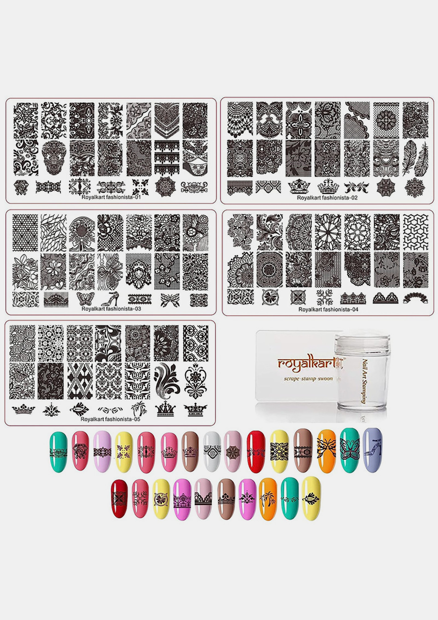 1Set DIY Clear Jelly Silicone Nail Art Stamping Plate Stamper Scraper  Manicure✓ | eBay