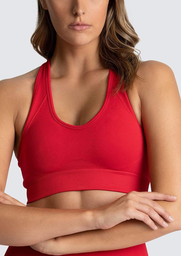 A BASIC FIT RED RED BRA