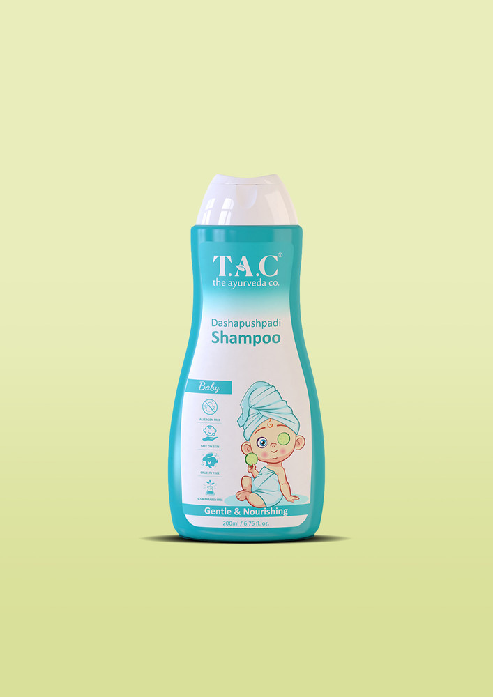 T.a.c - The Ayurveda Co. Dashapushpadi Ayurvedic Baby Shampoo For Hair Wash | Anti-fungal|hair Growth|  All Hair Type - 200ml