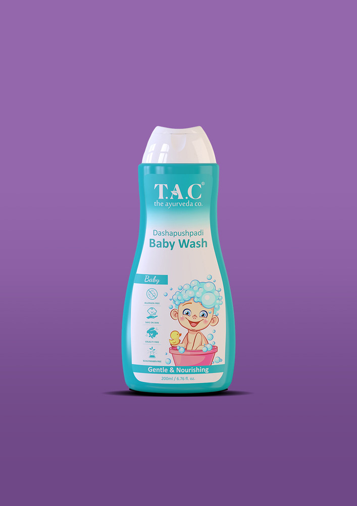 T.a.c - The Ayurveda Co. Dashapushpadi Ayurvedic Baby Body Wash |  For Cleansing |nourishing And Moisturising|  All Skin Type - 200ml