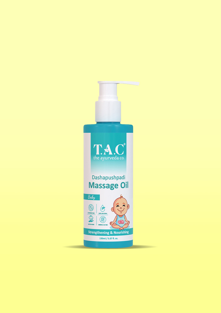 T.a.c - The Ayurveda Co. Dashapushpadi Baby Massage Oil | Strength And Nourishing| All Skin Type - 150ml