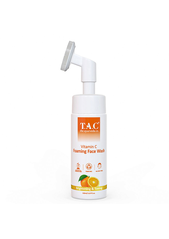 TAC - The Ayurveda Co. Vitamin C Foaming Face Wash For Face Brightening & Glowing Skin - 150ml