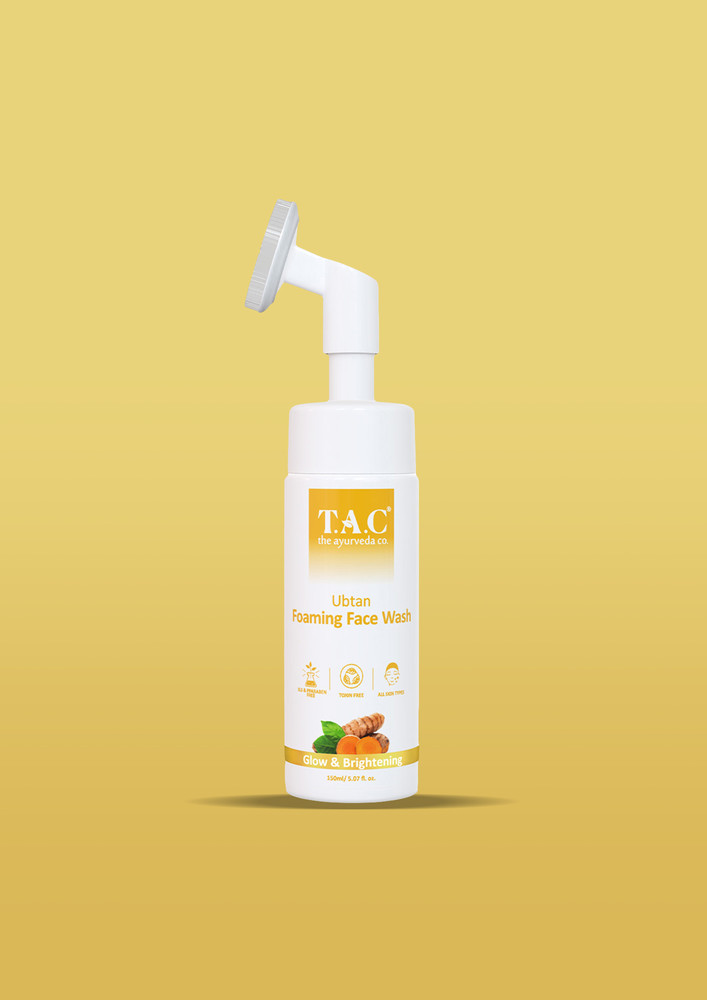 T.a.c - The Ayurveda Co. Ubtan Foaming Face Wash With Saffron, Aloe Vera, And Turmeric|  For Skin Cleansing -150ml