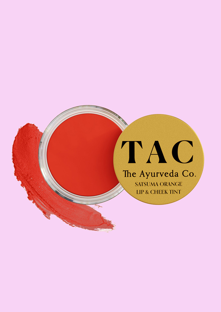 T.a.c - The Ayurveda Co. Satsuma Orange Lip & Cheek Tint | For Natural Makeup - 10gm
