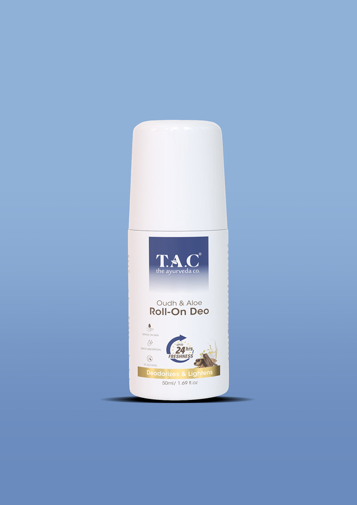 T.a.c - The Ayurveda Co. Oudh Roll-on With Peppermint For Men | Keep Skin Fresh & Clean | Helps With Itching & Irritation - 50ml