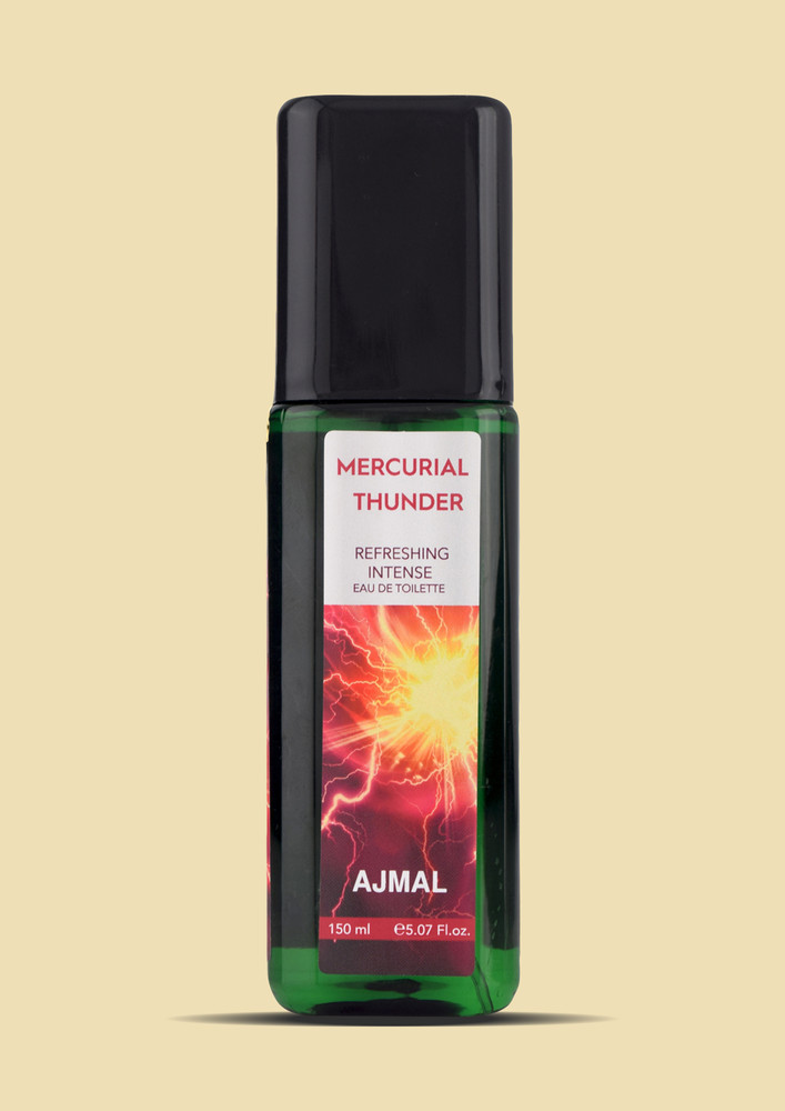 Ajmal Mercurial Thunder Eau De Toilette Oriental Perfume 150ML Long Lasting Scent Spray Party Wear Gift for Man and Women (Online Exclusive)