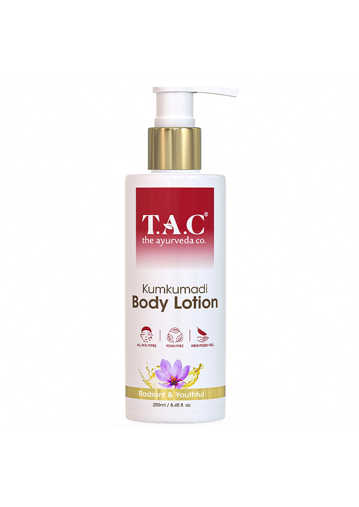Tac - The Ayurveda Co. Kumkumadi Body Lotion For Nourish & Dry Skin - 250ml