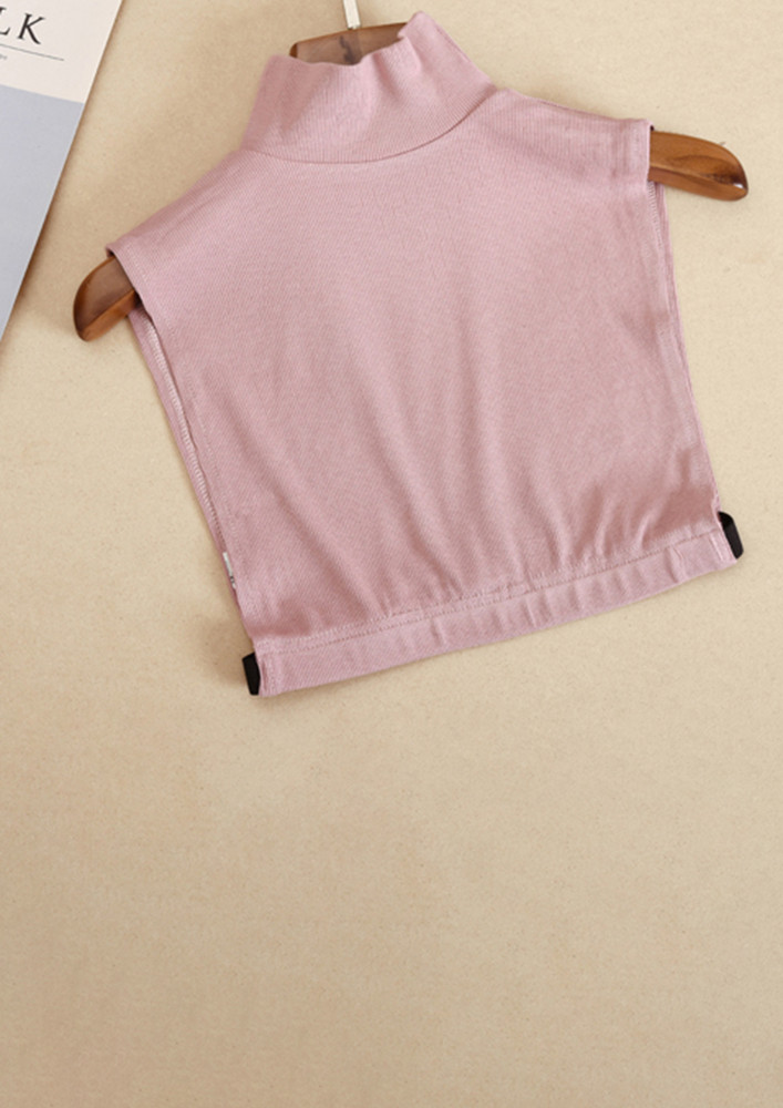 Knitted Pink Mock Neck Crop Top