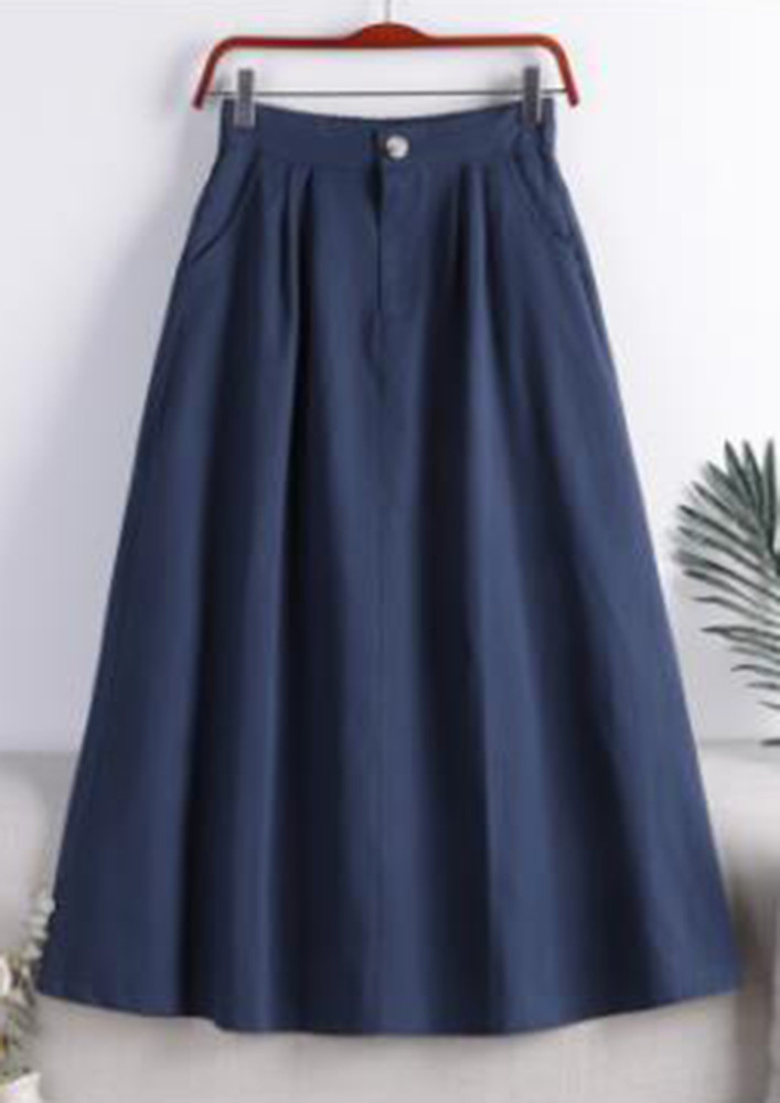 Formal Chic Blue Skirt