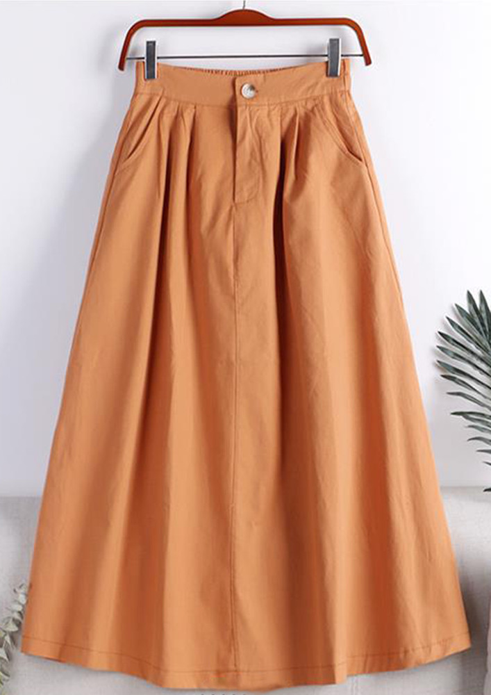 Formal Chic Orange Skirt