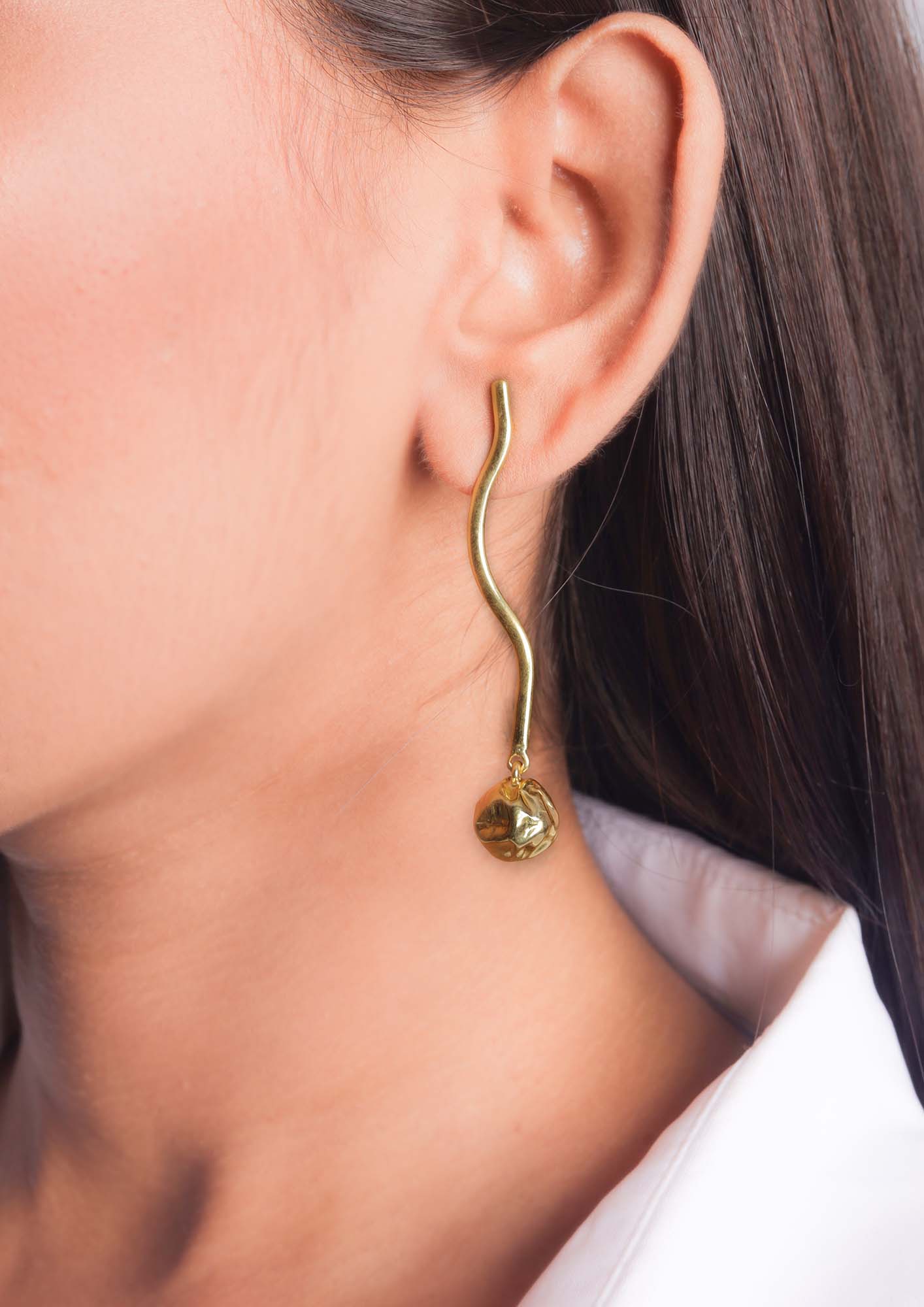 Buy Gold Earrings, Gold Ball Earrings, Gold Drop Earrings, Granulation  Earrings, Round Earrings, Gold Vermeil Online in India - Etsy