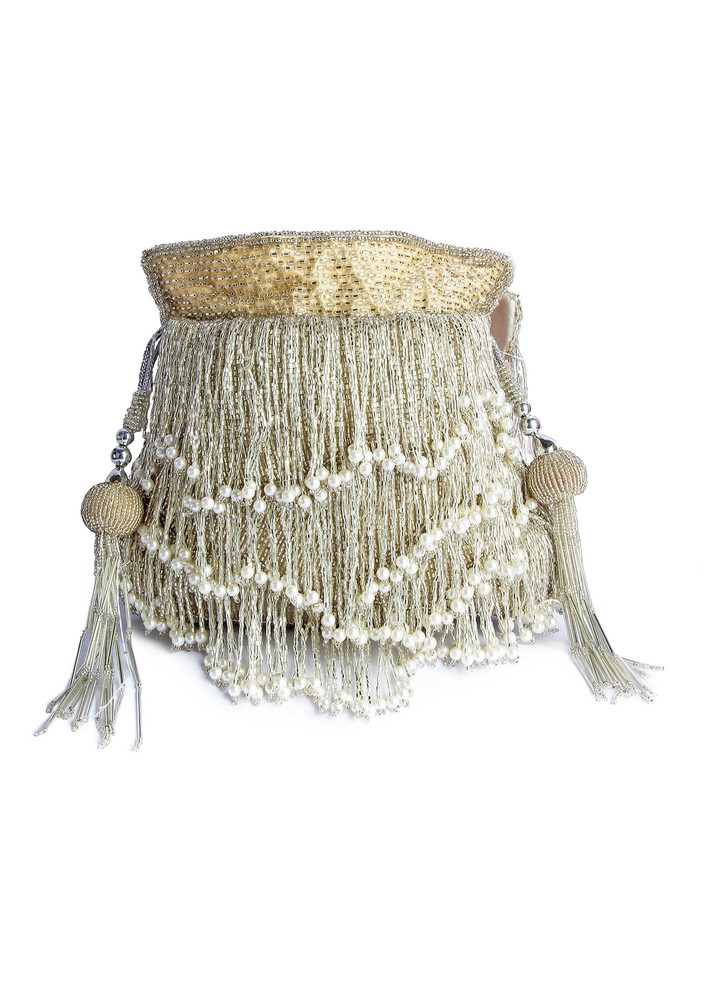 Fringy Chic Handembroidered Potli