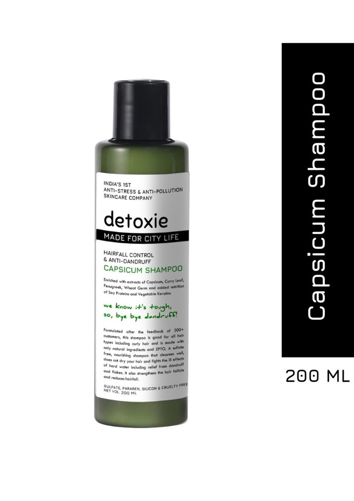 Detoxie - Anti-Dandruff & Flake Relief Capsicum Shampoo - 200 ml