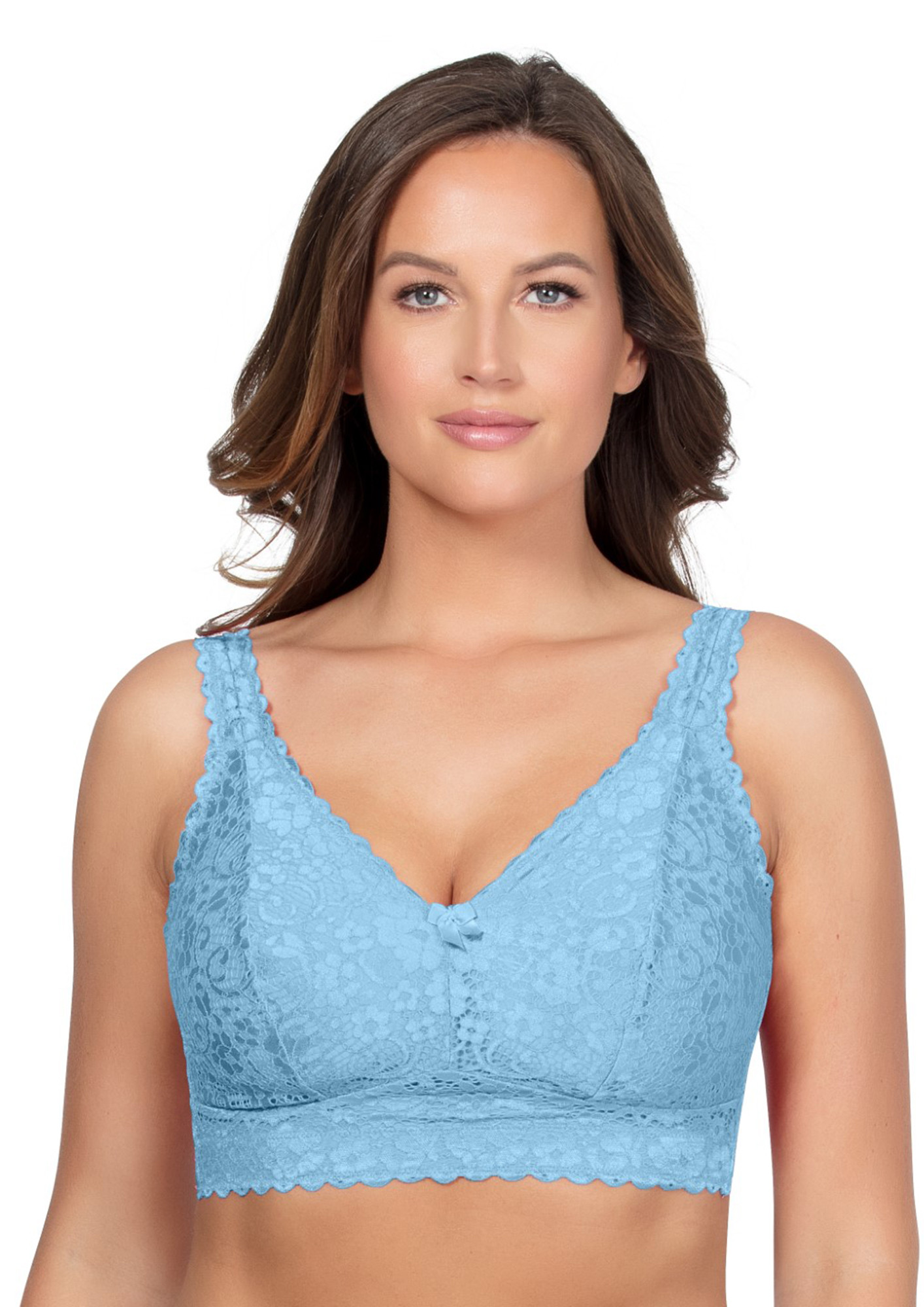 Buy ADRIANA SKY BLUE LACE BRALETTE for Women Online in India