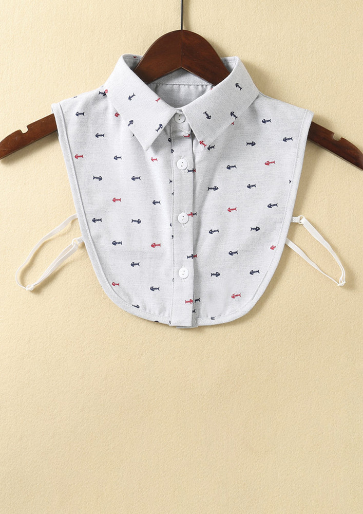 PRINTS ARE LOVE POINTED COLLAR